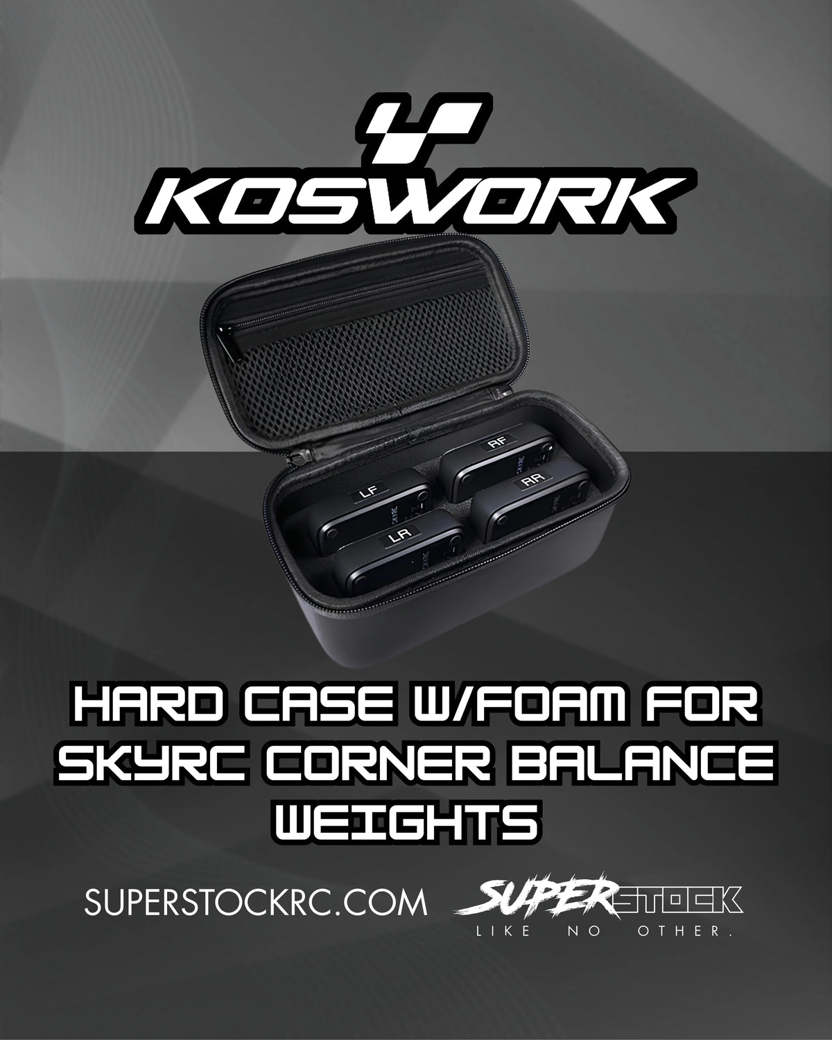 Koswork KOS32408-11 Harde koffer met schuim voor SKYRC-hoekbalansgewichten 180x90x85mm