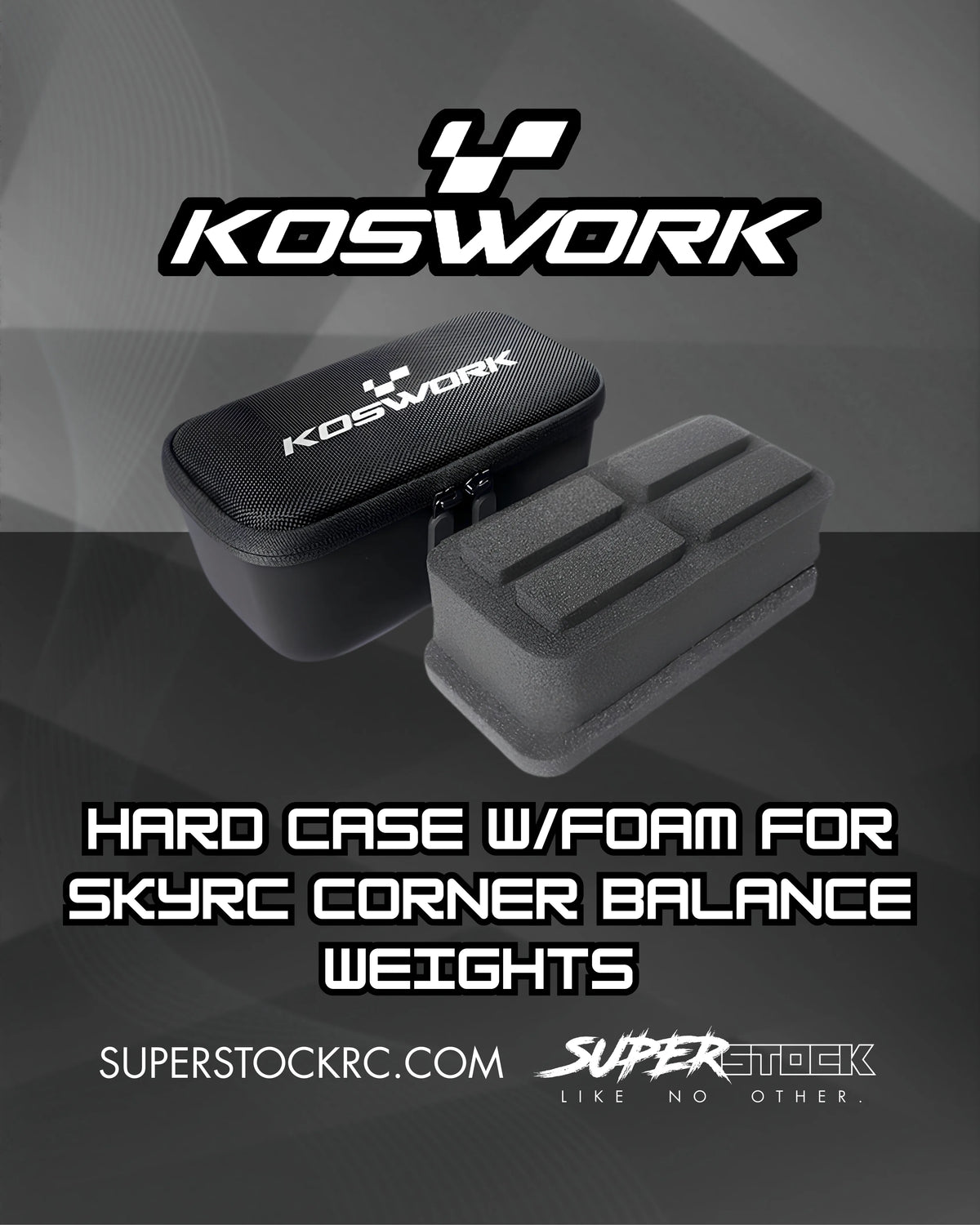 Koswork KOS32408-11 Harde koffer met schuim voor SKYRC-hoekbalansgewichten 180x90x85mm