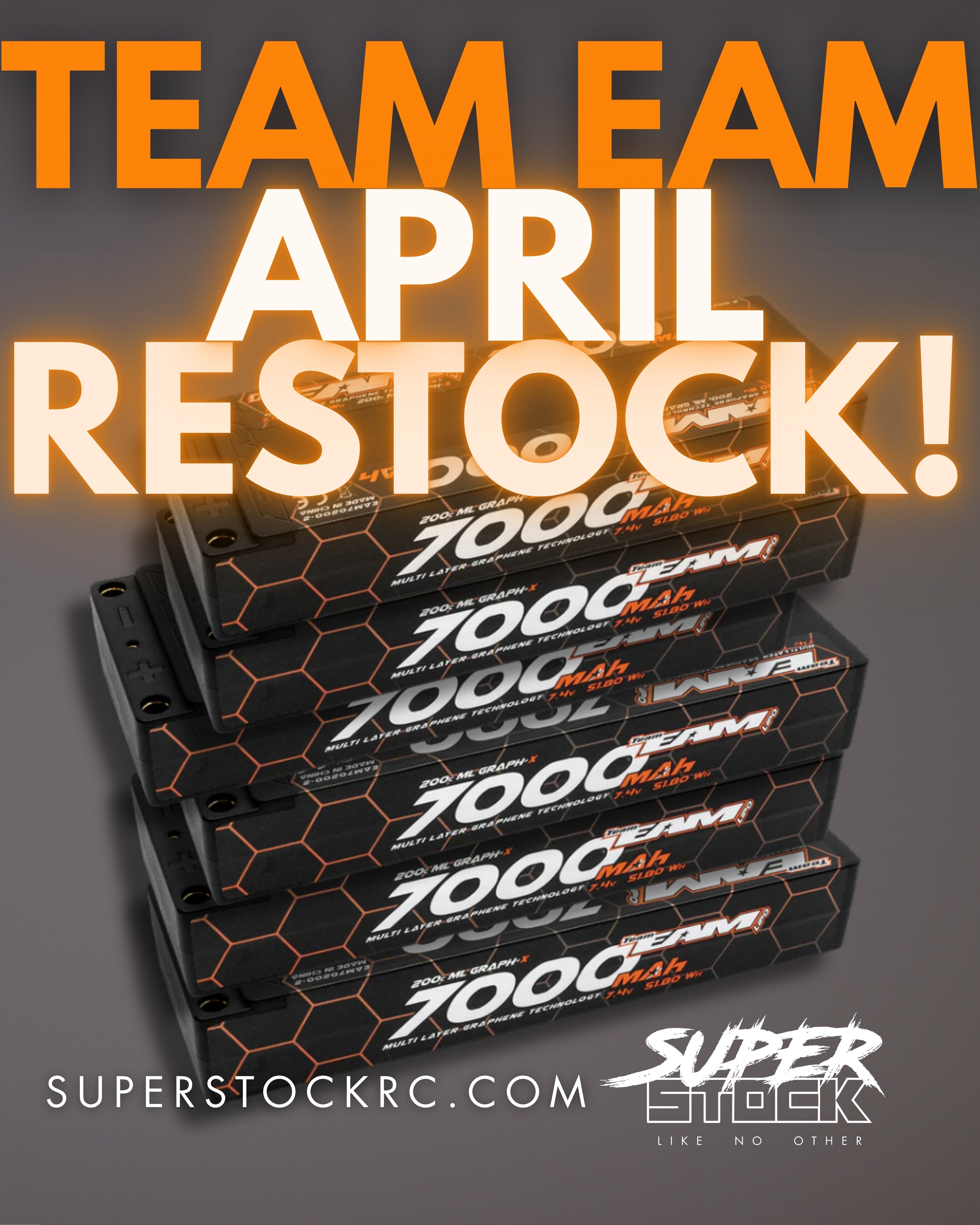 Team EAM 7000mAh 200C Meerlaagse Grafeen Li-Po Batterij