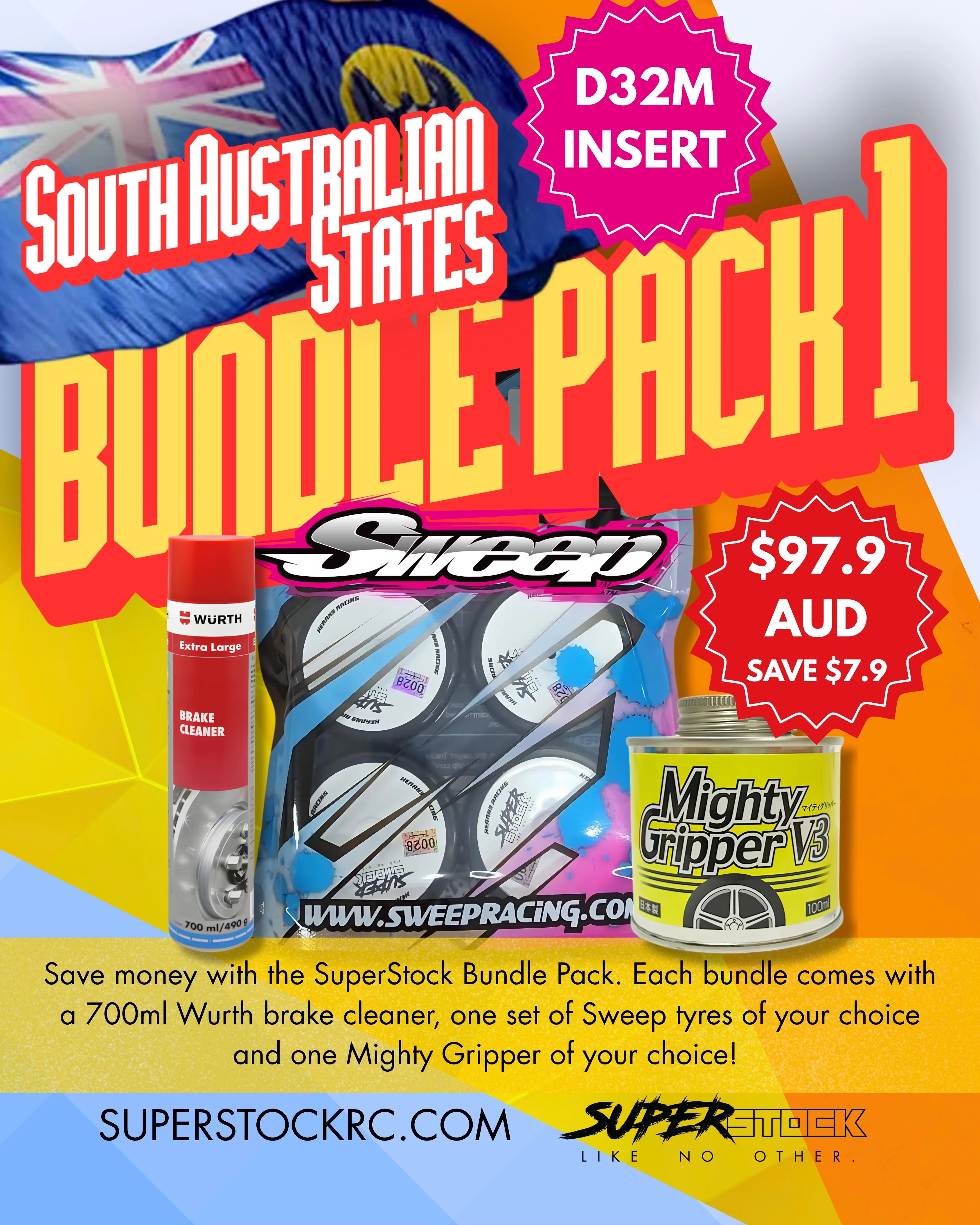VOORBESTELLEN: Mighty Gripper Geel Zuid-Australië Bundelpakket