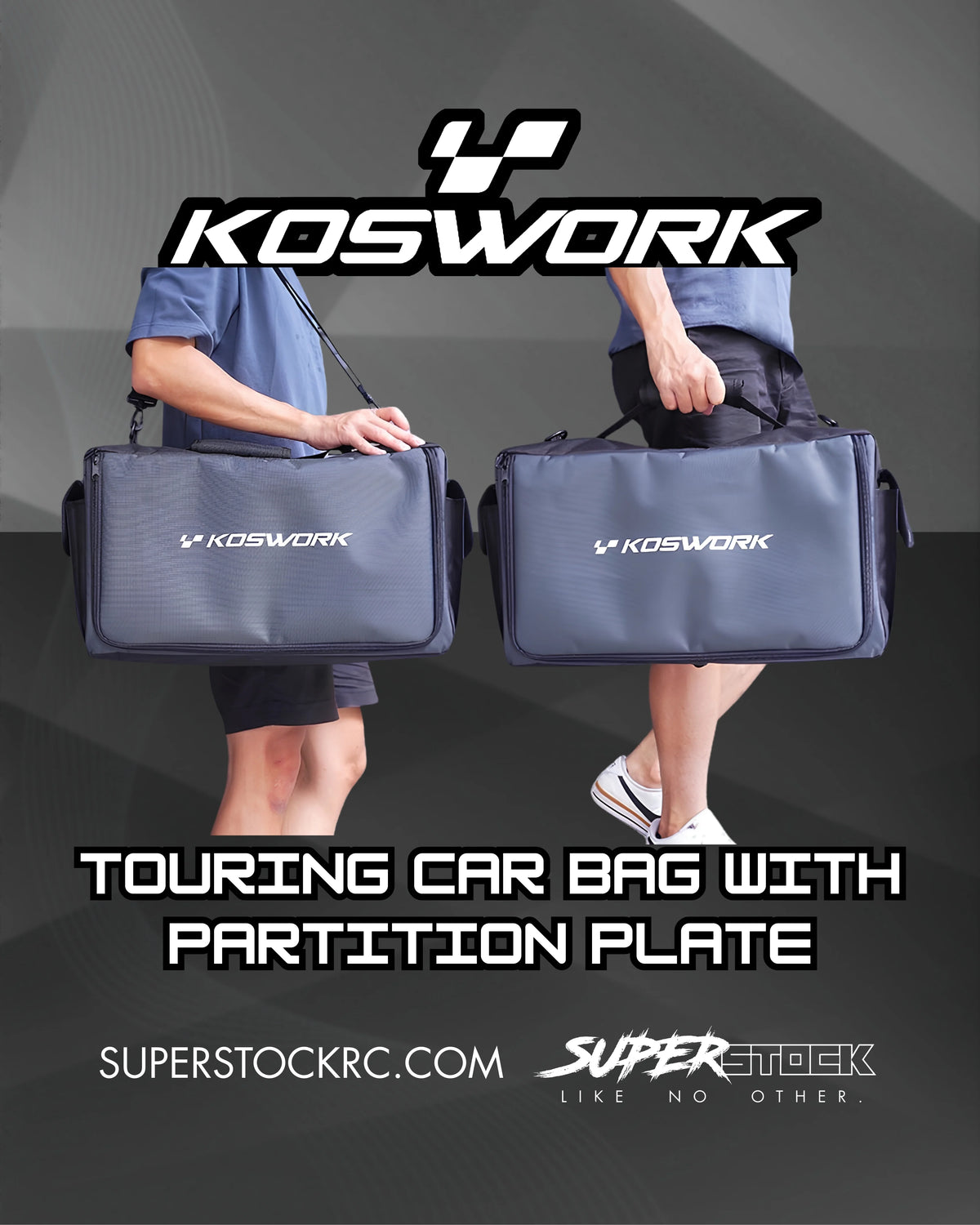 Koswork KOS32244 touringcarkoffer met scheidingsplaat