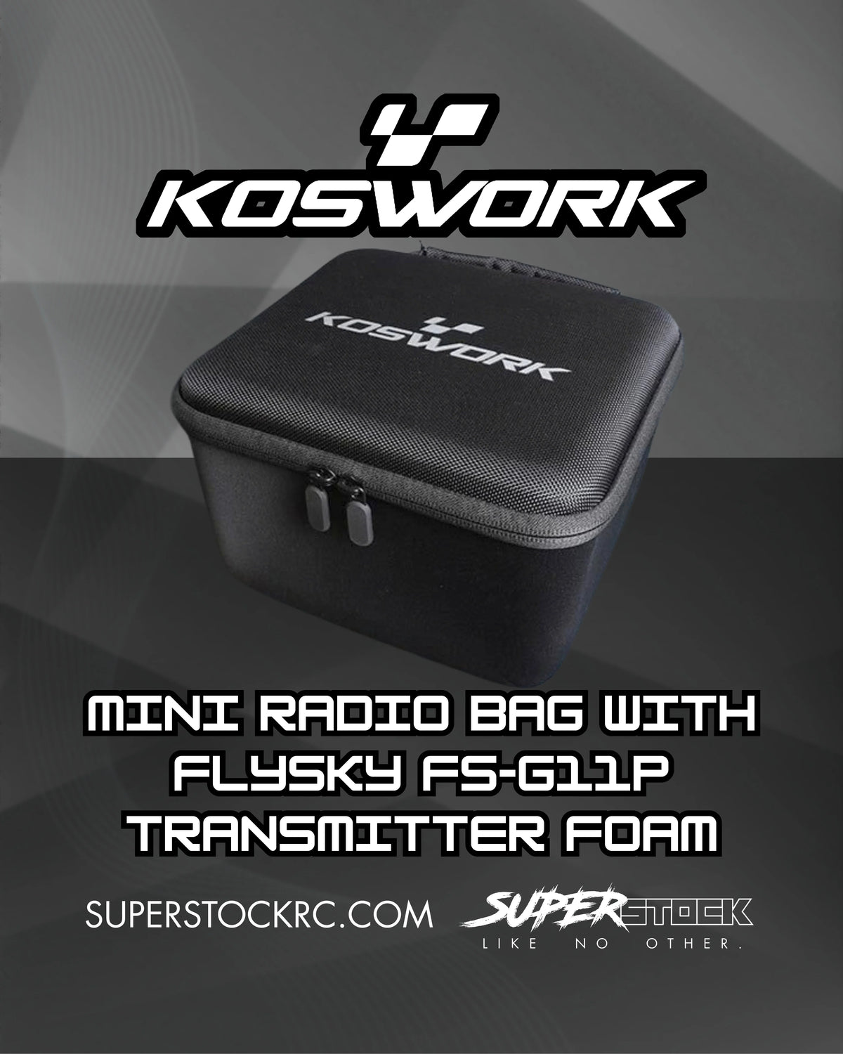 Koswork KOS32262-G11P Mini-radiotas met schuim voor Flysky FS-G11P-zender **Mini Z-schuim afzonderlijk verkrijgbaar)