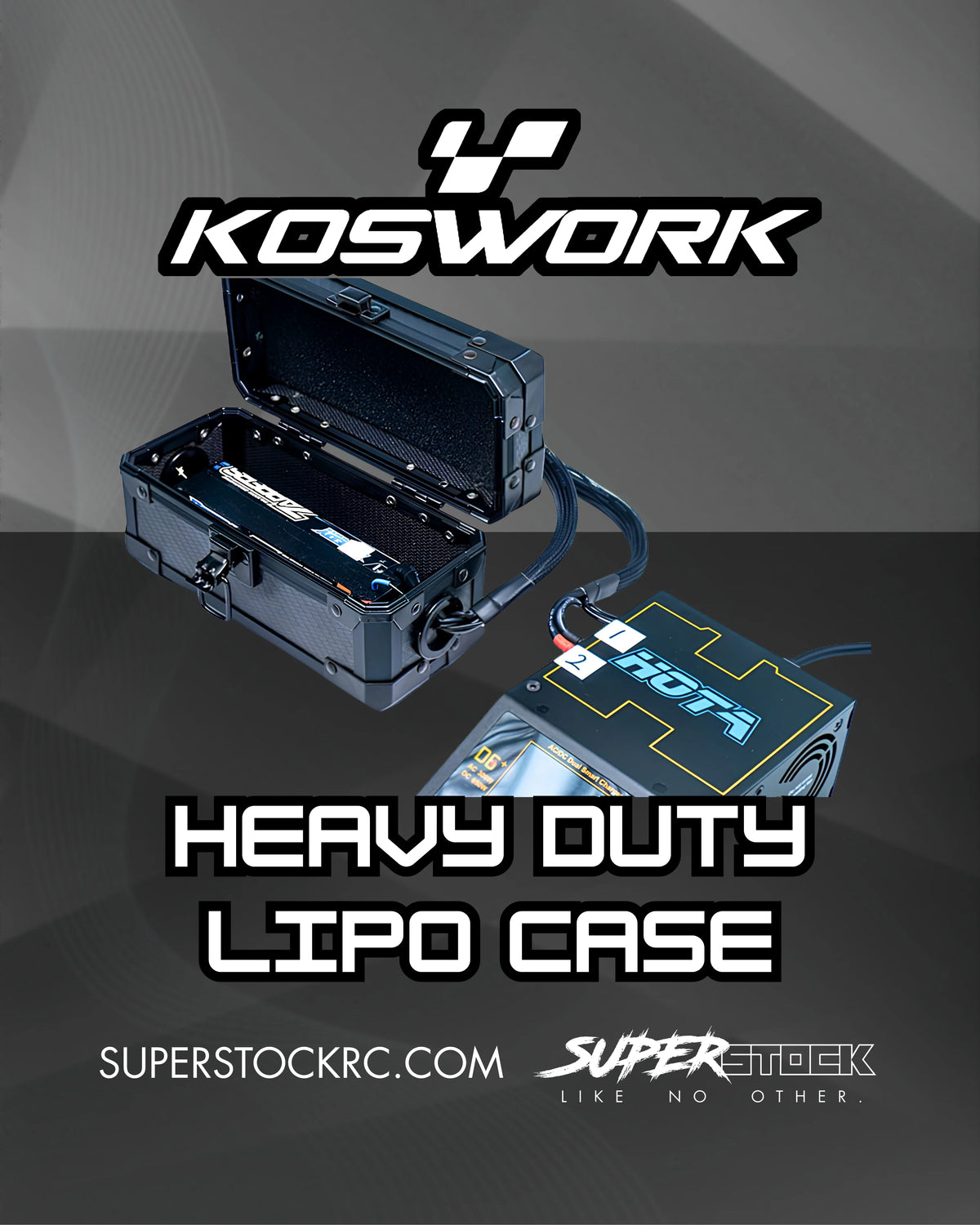 Koswork KOS32310XS Lipo-oplaad-/opbergkoffer 180x80xH100mm